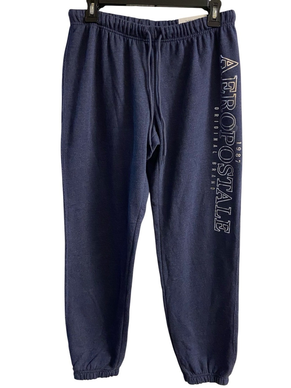Aeropostale Navy Blue Sweatpants joggers with Side Logo Large NWT